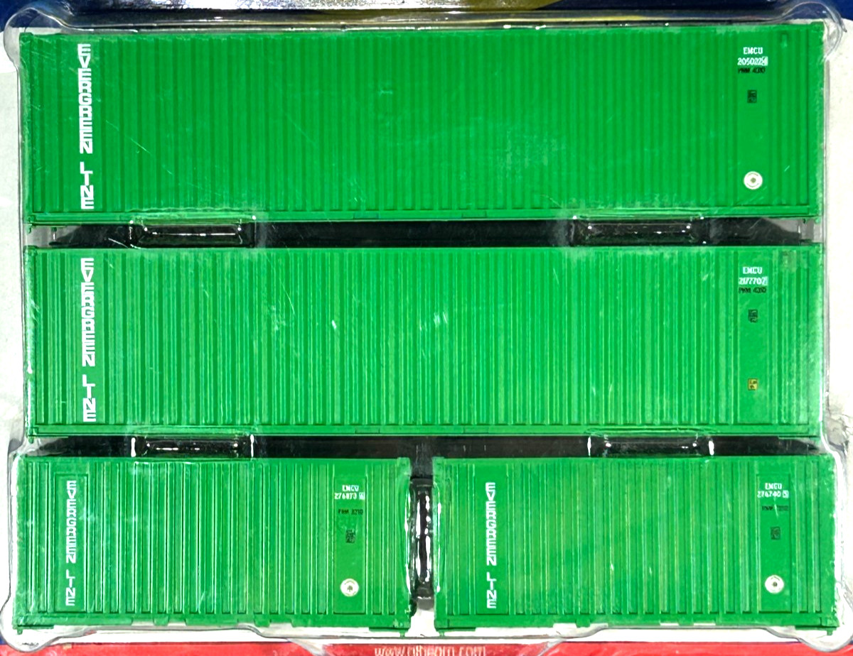 ATHEARN HO SCALE EVERGREEN SEA CONTAINER 4 PACK 27888