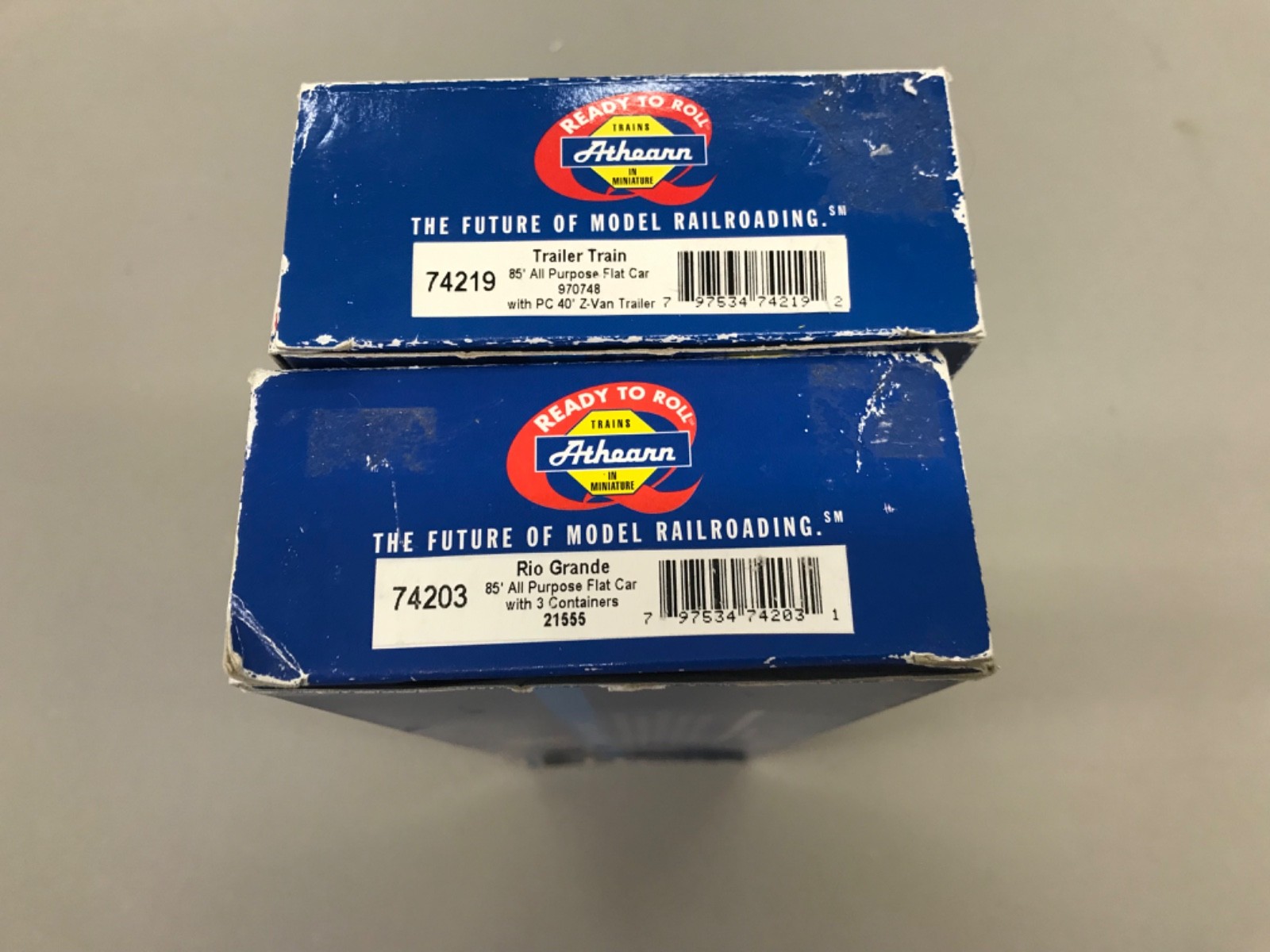 Athearn Ho Scale TTX D&RG 85′ Flatcars Trailers and Containers Lot 2 NOS