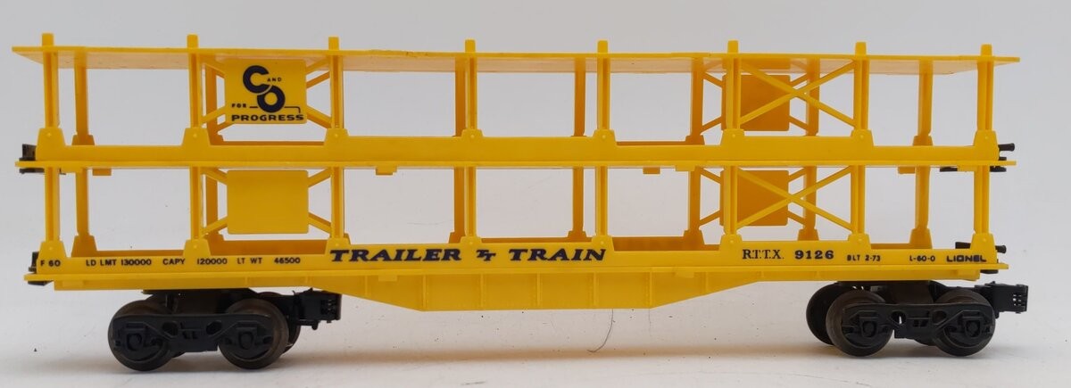 Lionel 6-9126 O Gauge Chesapeake and Ohio Auto Carrier EX