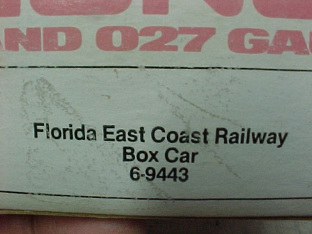 Lionel 6-9443 O Gauge Florida East Coast Boxcar S.D. 1981