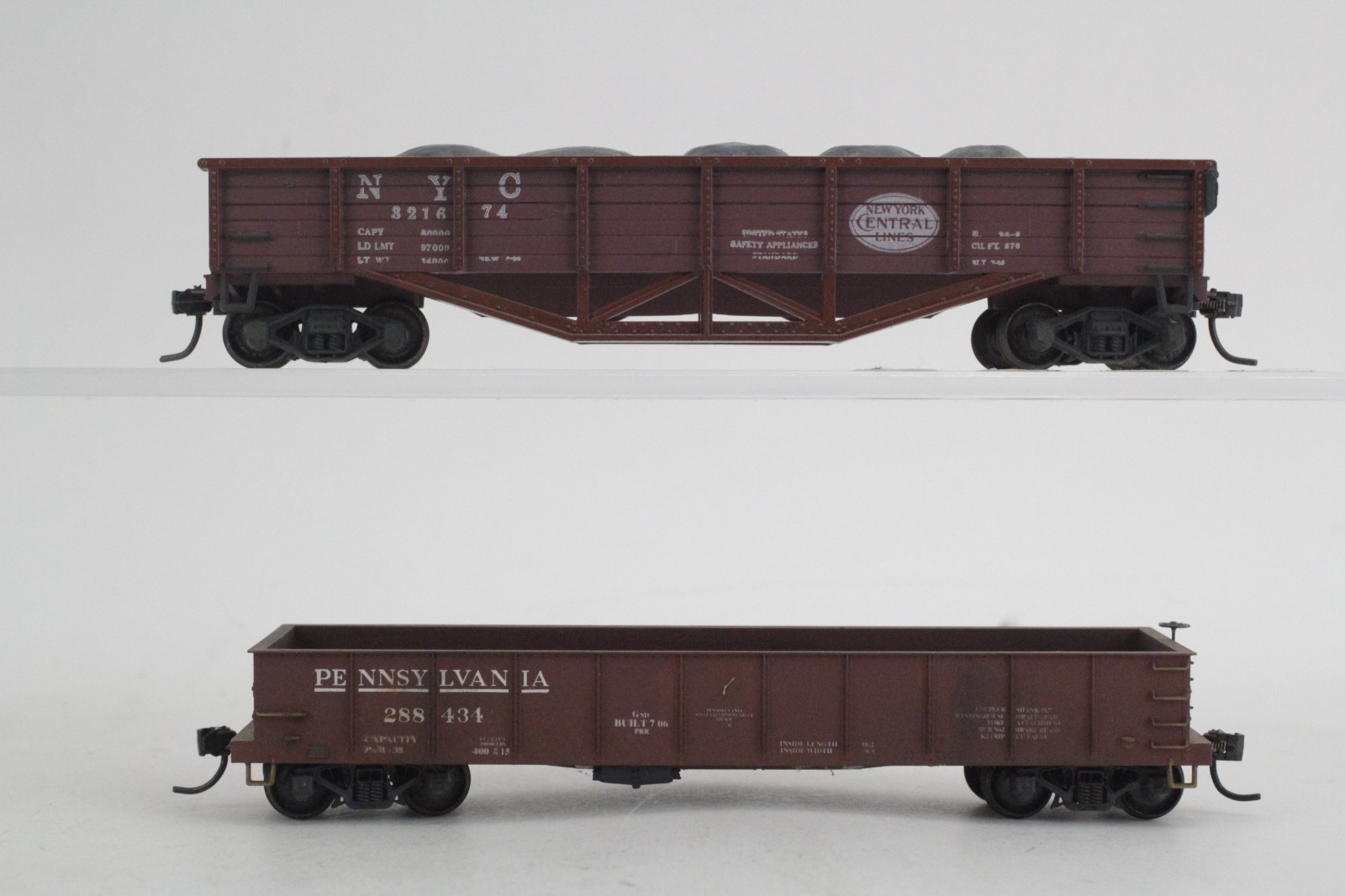 TM HO Scale PRR #288434 Gondola NYC #321674 Hart Convertible Gondola