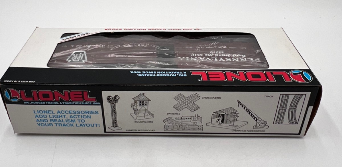 Lionel 6-19212 Pennsylvania Railroad Box Car O O27 Gauge Rolling Stock New