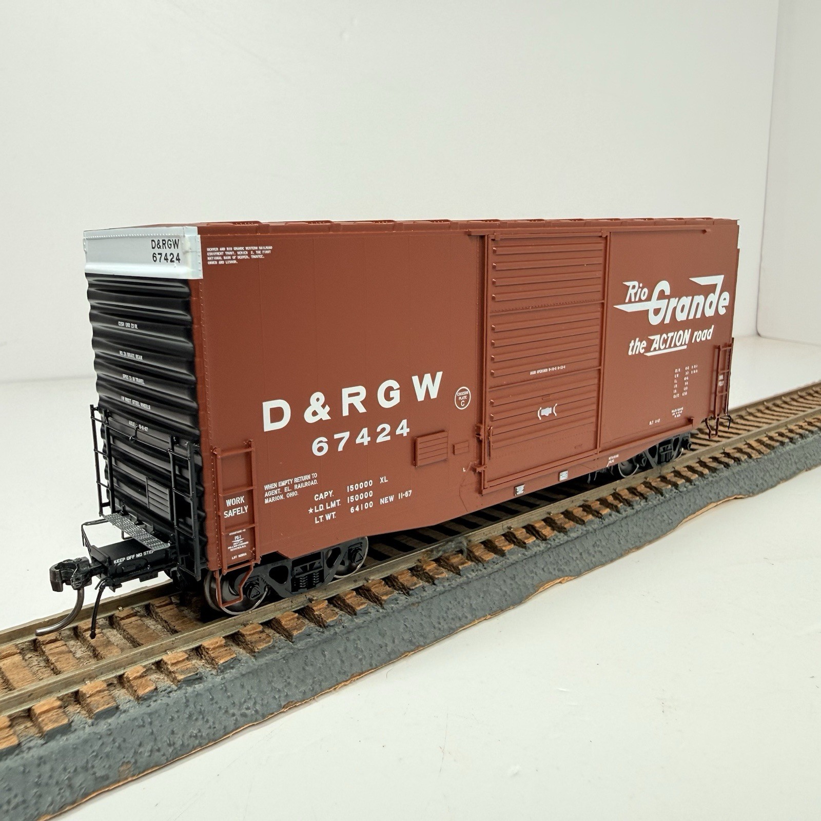 HO Scale Tangent D&RGW Pullman Standard PS-1 40′ 4900cf Mini-Hy Cube Box Car