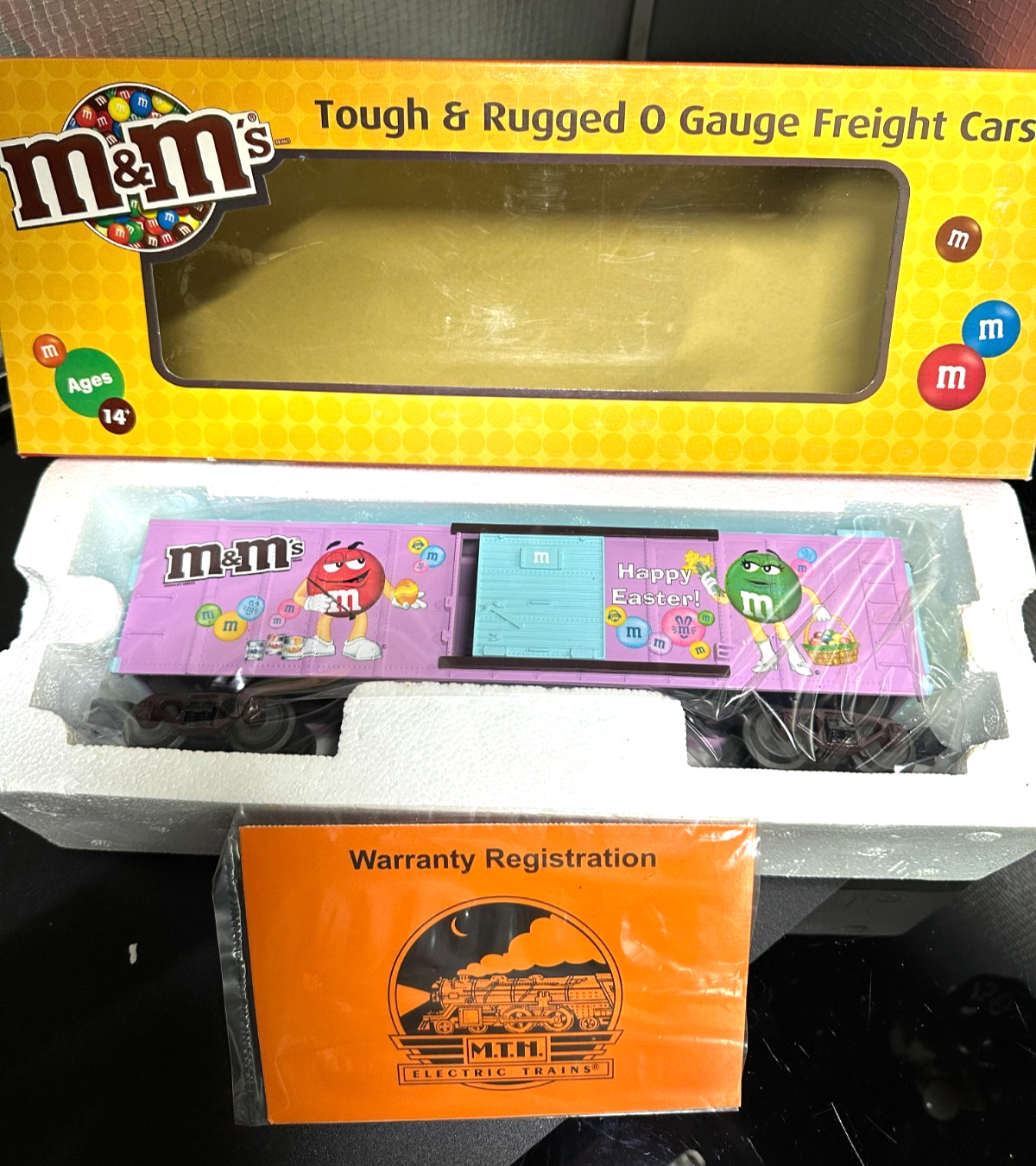 MTH M&M’s Easter Box Car O Gauge Plastic Advertising Multicolor 30-74539