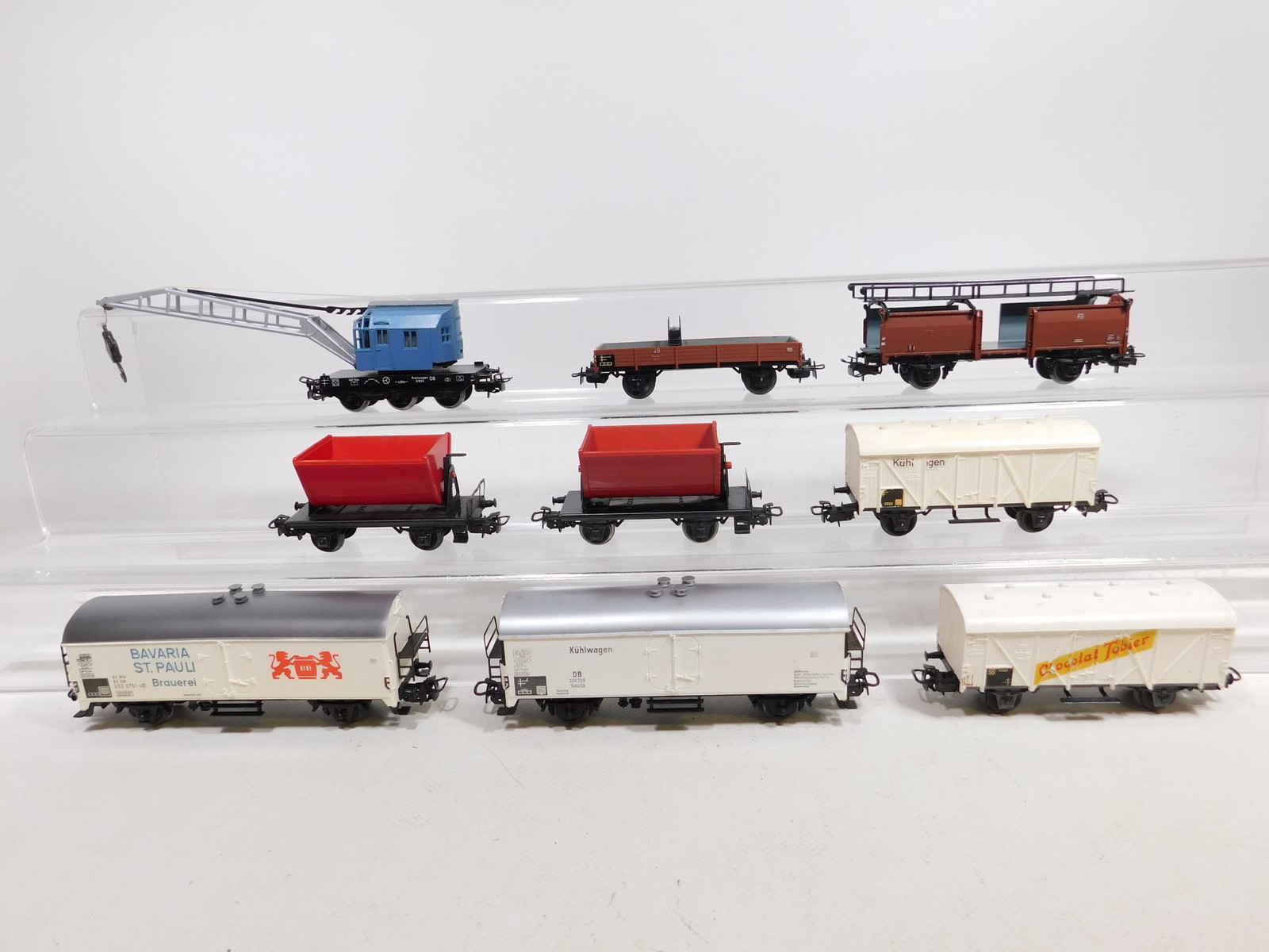 9X Märklin H0 AC Freight Car DB: 4503+4611+4612+4667+4908 Etc #DD476-1
