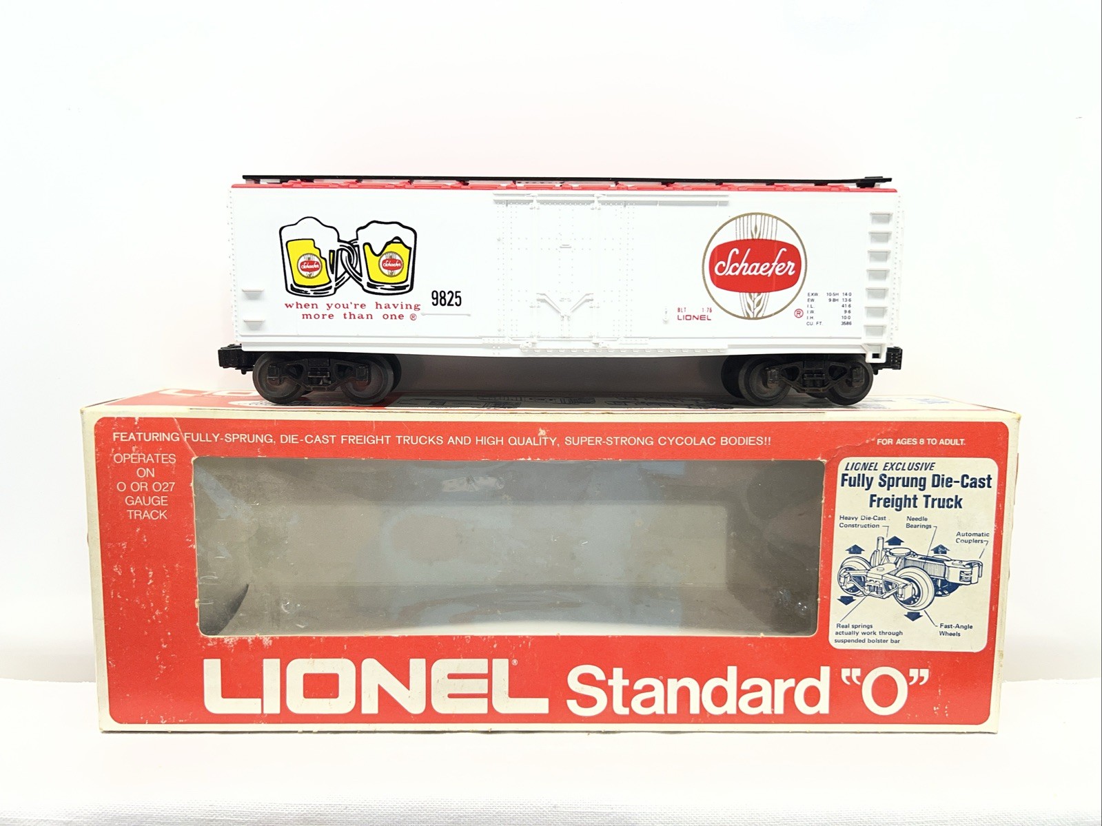 Lionel Schaefer Reefer Car O Gauge 3-Rail 6-9825 1:48 Scale New In Box