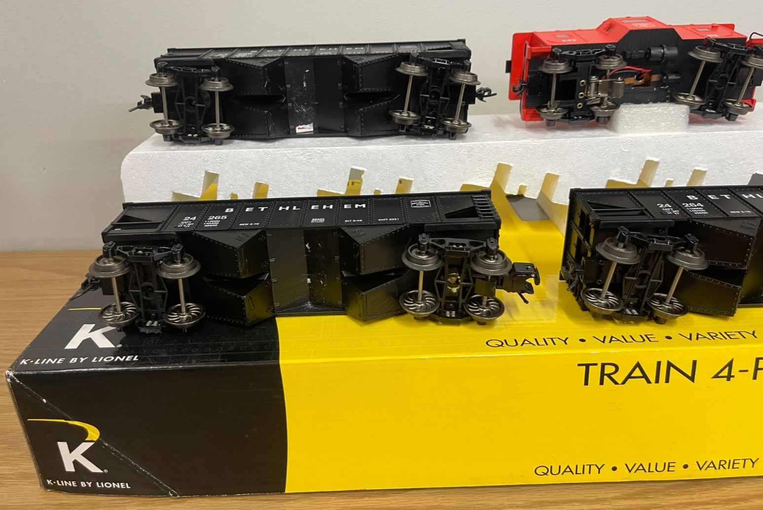K-line by Lionel 6-31767 Bethlehem Steel Freight Car O O-27 Gauge Train 4-Pack