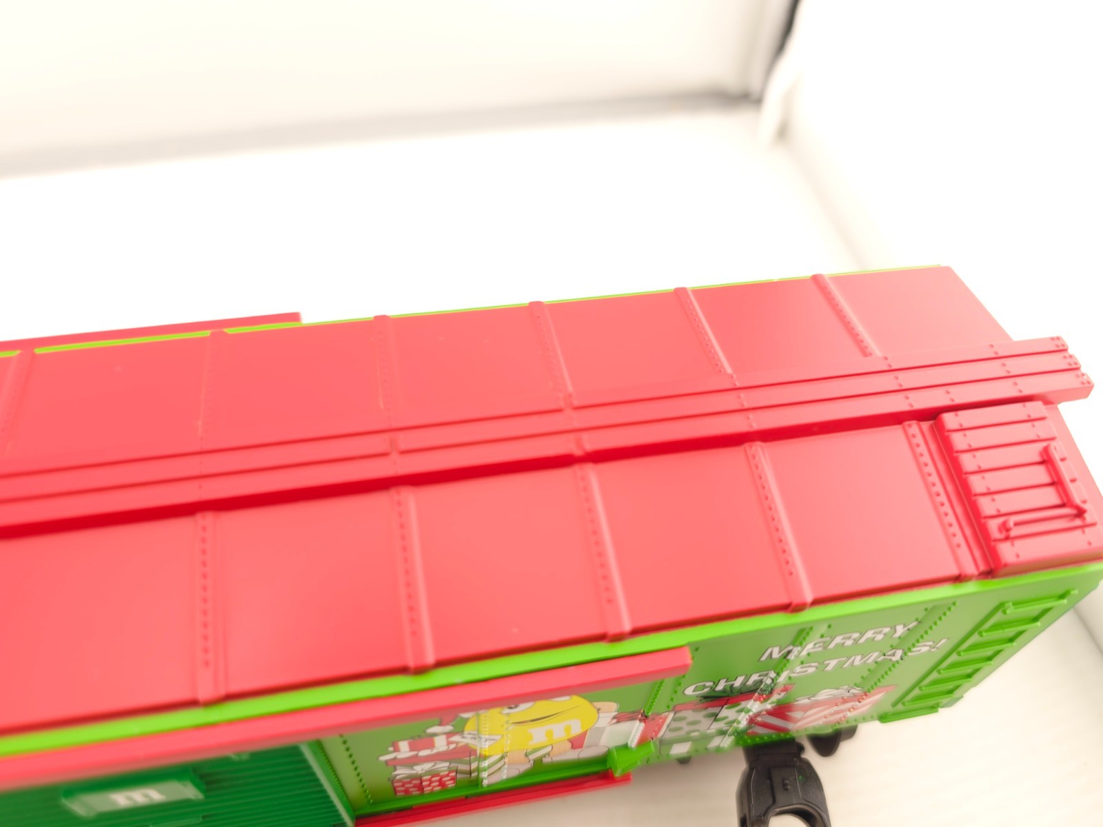 *READ MTH O Gauge 1:48 M&M’s Box Car Green Red Yellow Merry Christmas 30-74594