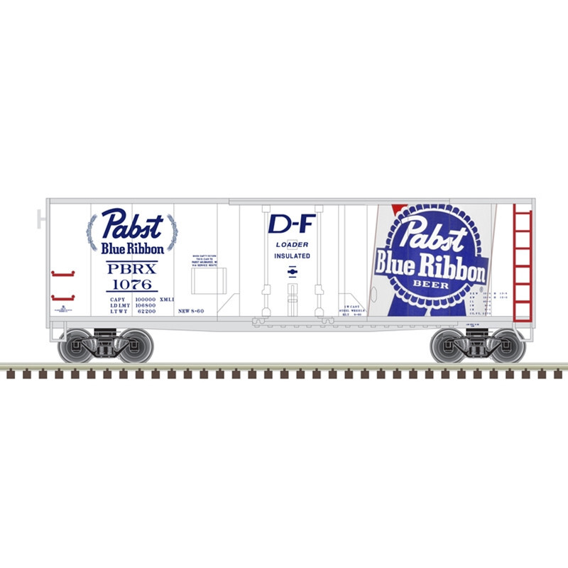 ATLAS TRAINMAN 50006495 40′ PLUG DR BOXCAR PABST BLUE RIBBON RD #1076 NEW!!!