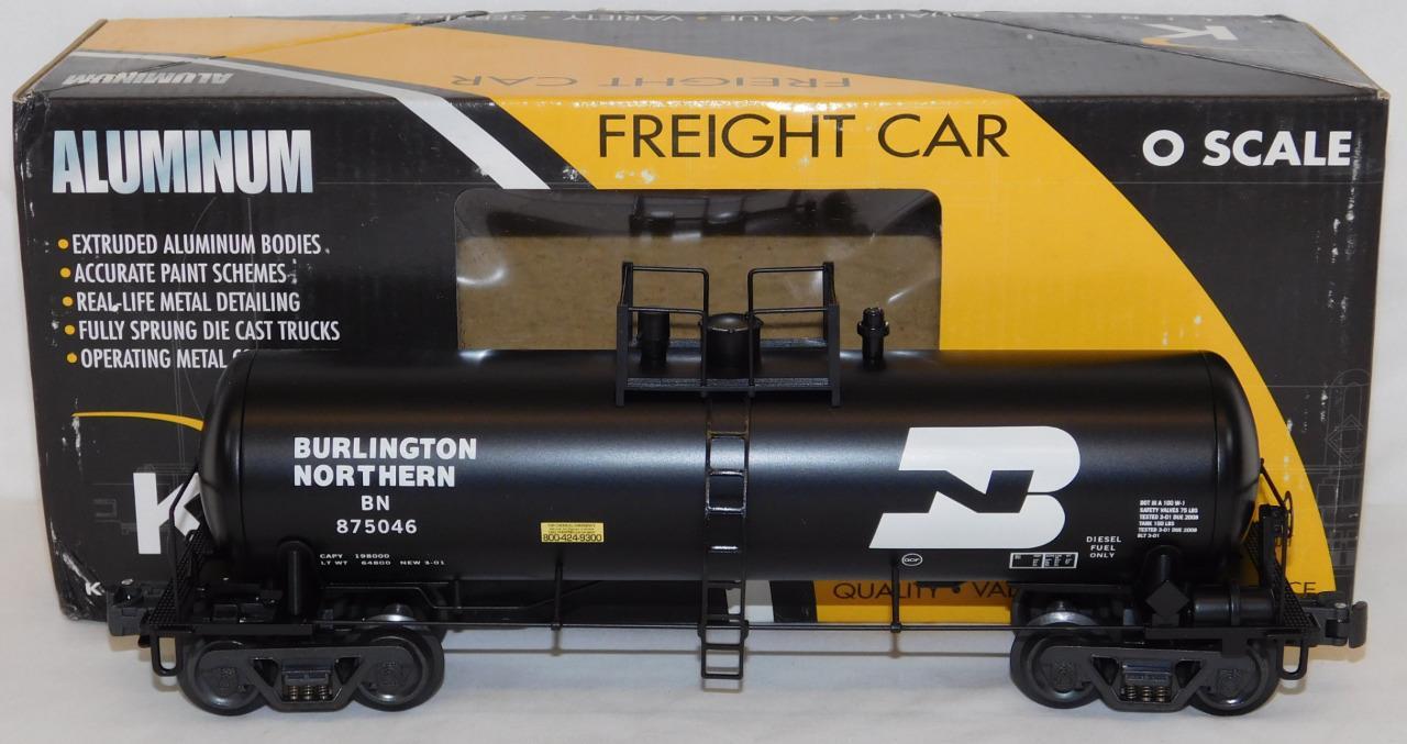 K-Line K-90014 Burlington Northern Semi Scale Aluminum Tank Car BN KCC Exclusive