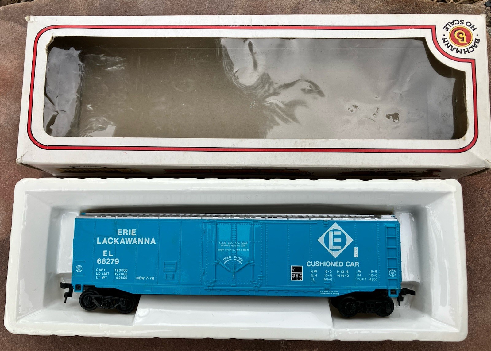 Bachmann Erie Lackawanna HO 68279 Blue Train Car – NEW in packaging