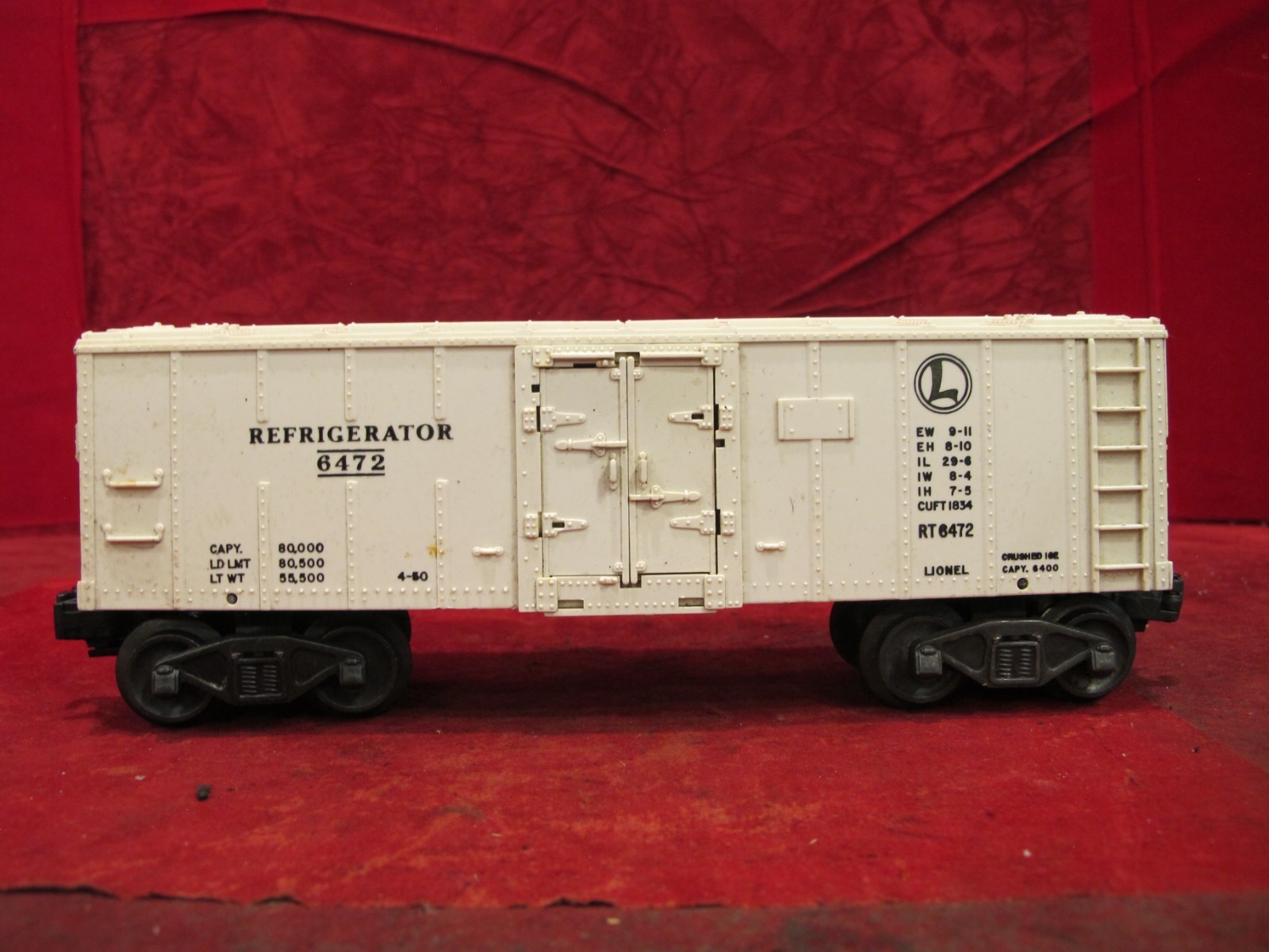 Lionel 6472 Vintage Operating Refrigeration Car -0/027..