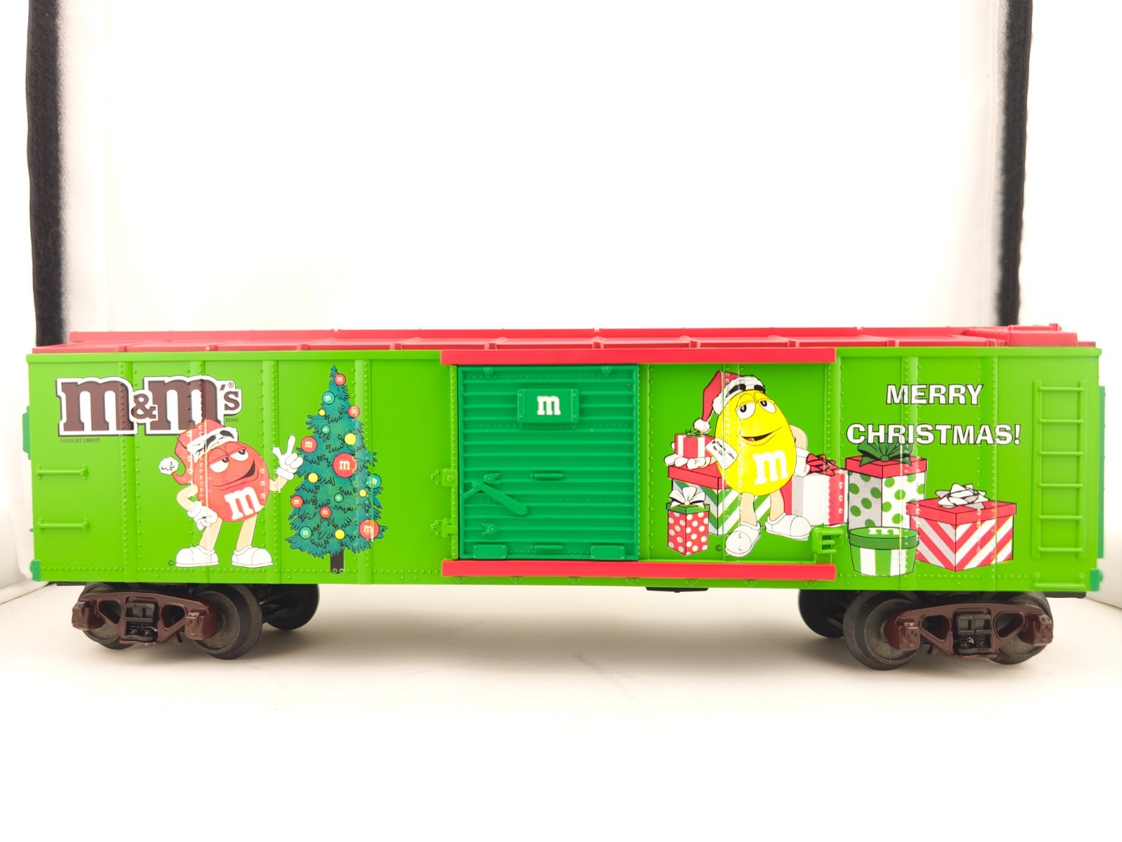 *READ MTH O Gauge 1:48 M&M’s Box Car Green Red Yellow Merry Christmas 30-74594
