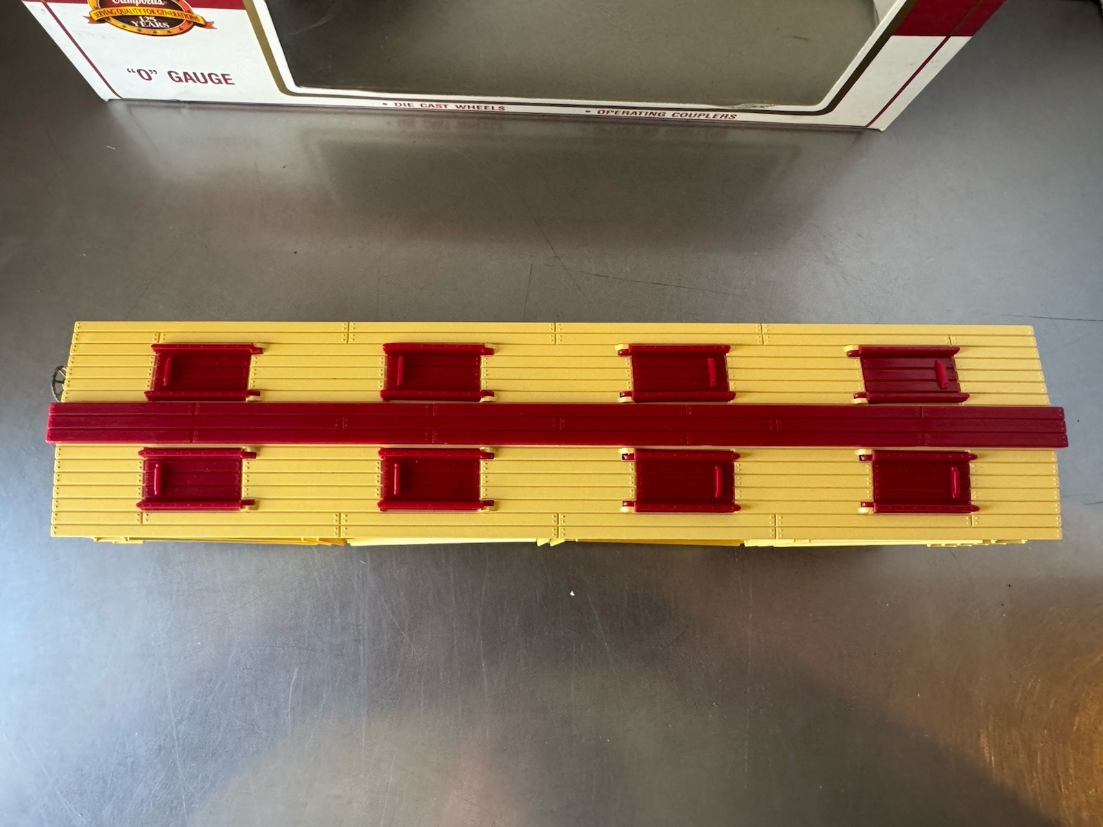 K-Line Campbells Soup Vat Car K675401 125th Anniversary O Gauge 1996 Top Doors