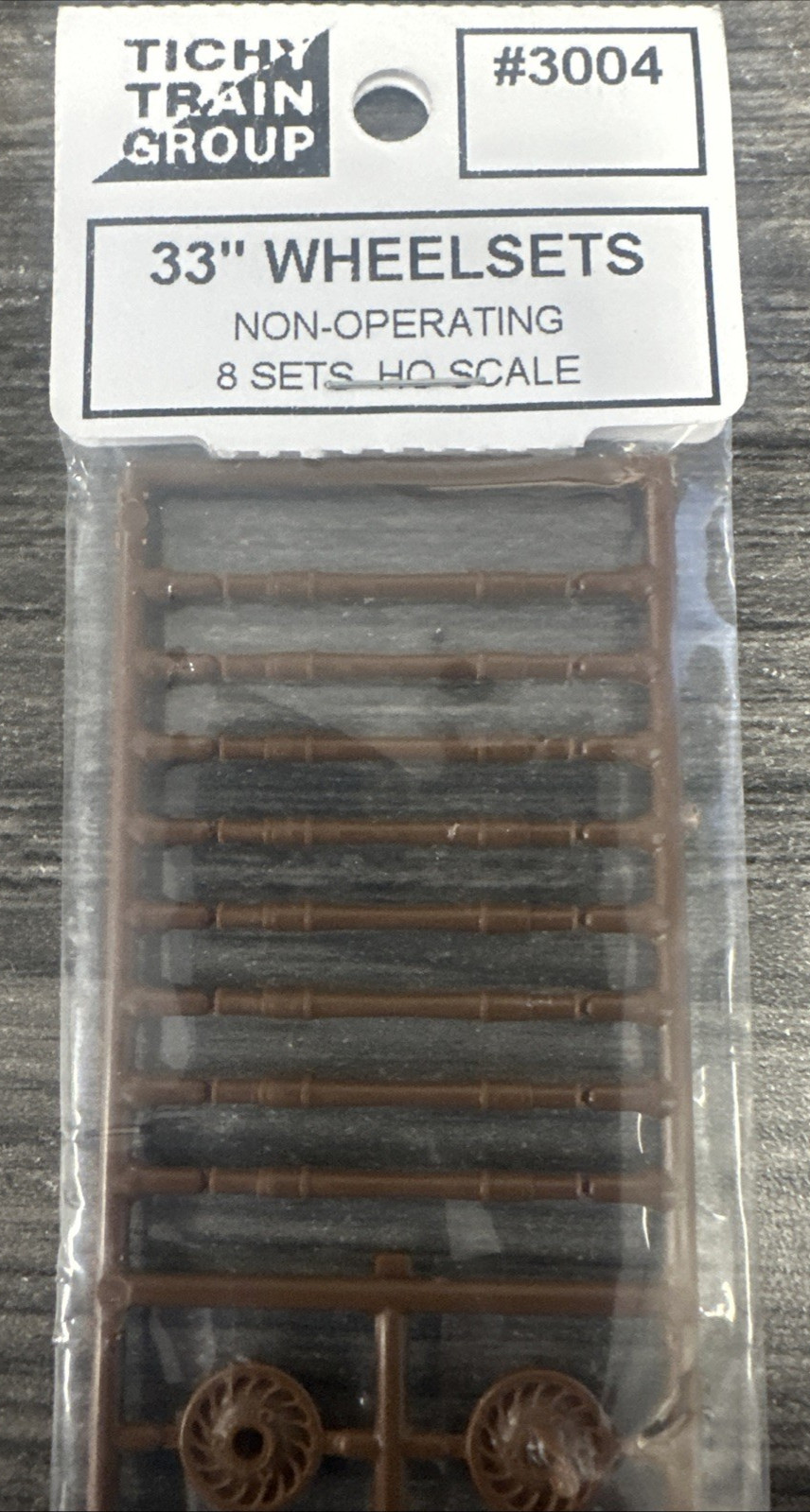 TICHY Train Group HO #3004 33″ Wheelsets Non-Operating – 8 Sets (For Loads) NEW