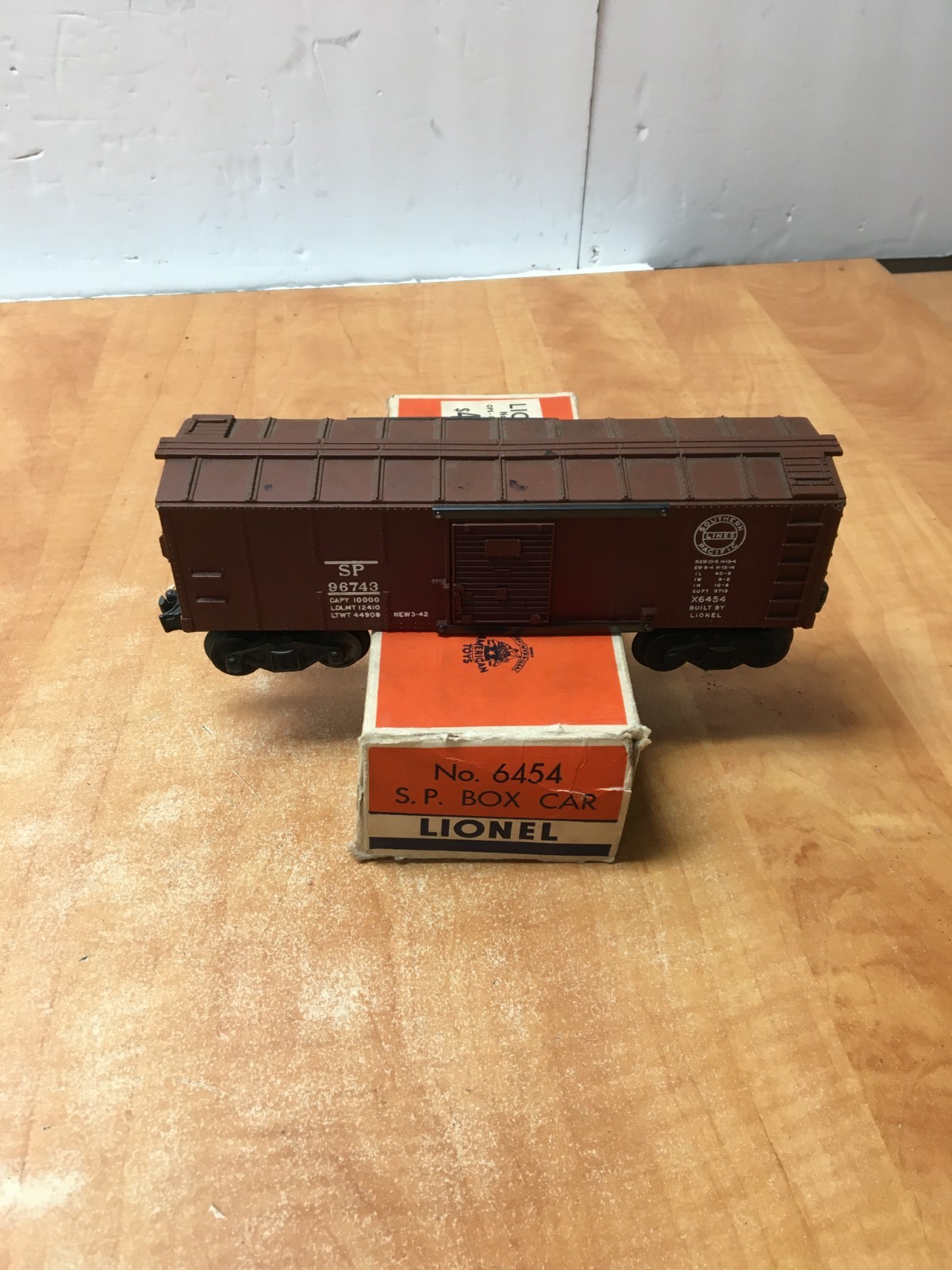 Lionel 027 X 6454 Southern Pacific Postwar Boxcar Excellent