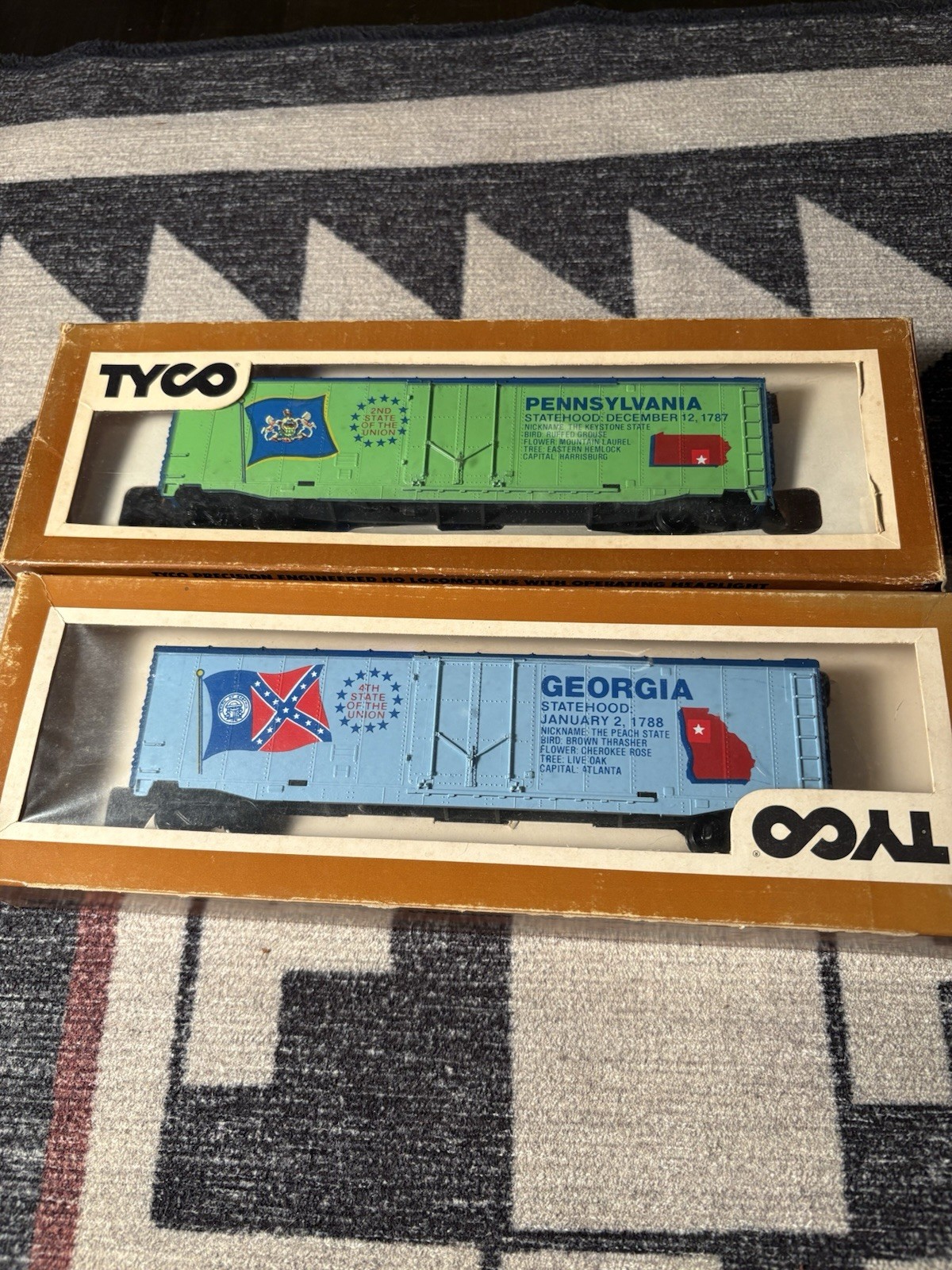 Tyco HO Scale Rolling Stock State of the Union Boxcars Georgia & Pennsylvania