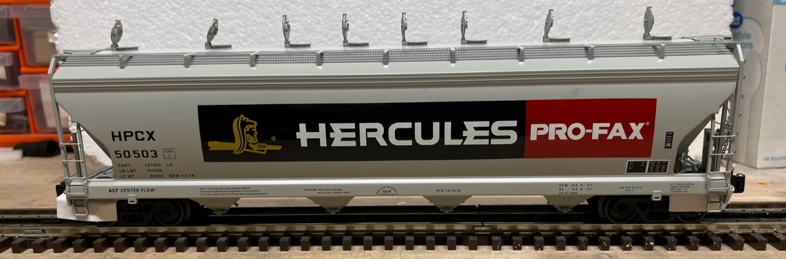 LIONEL 6-17198 HERCULES 4-BAY ACF HOPPER ALUMINIUM BODY #50503 NEW #2