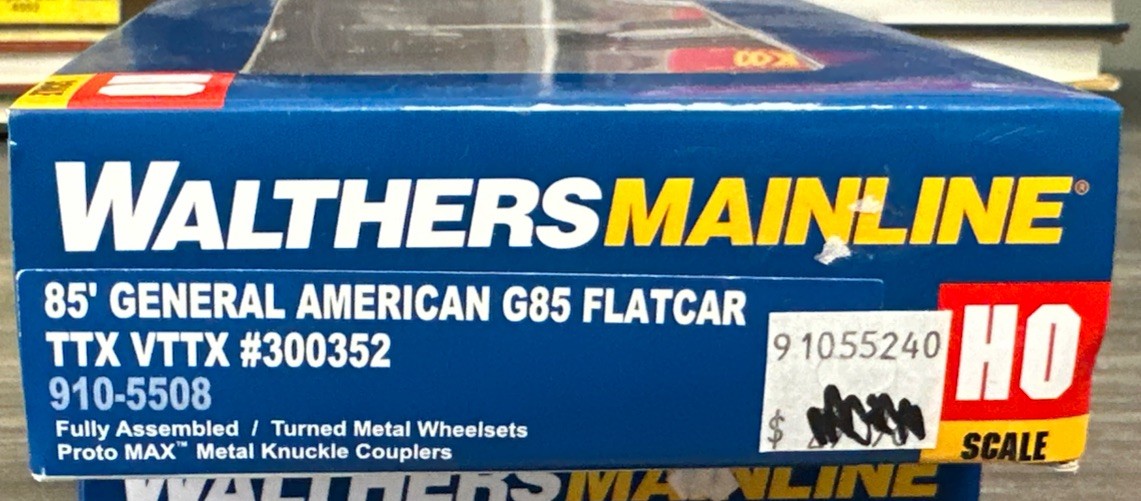 Walthers MainLine HO 910-5508 85’ GA G85 Flatcar TTX VTTX #300352 NIB