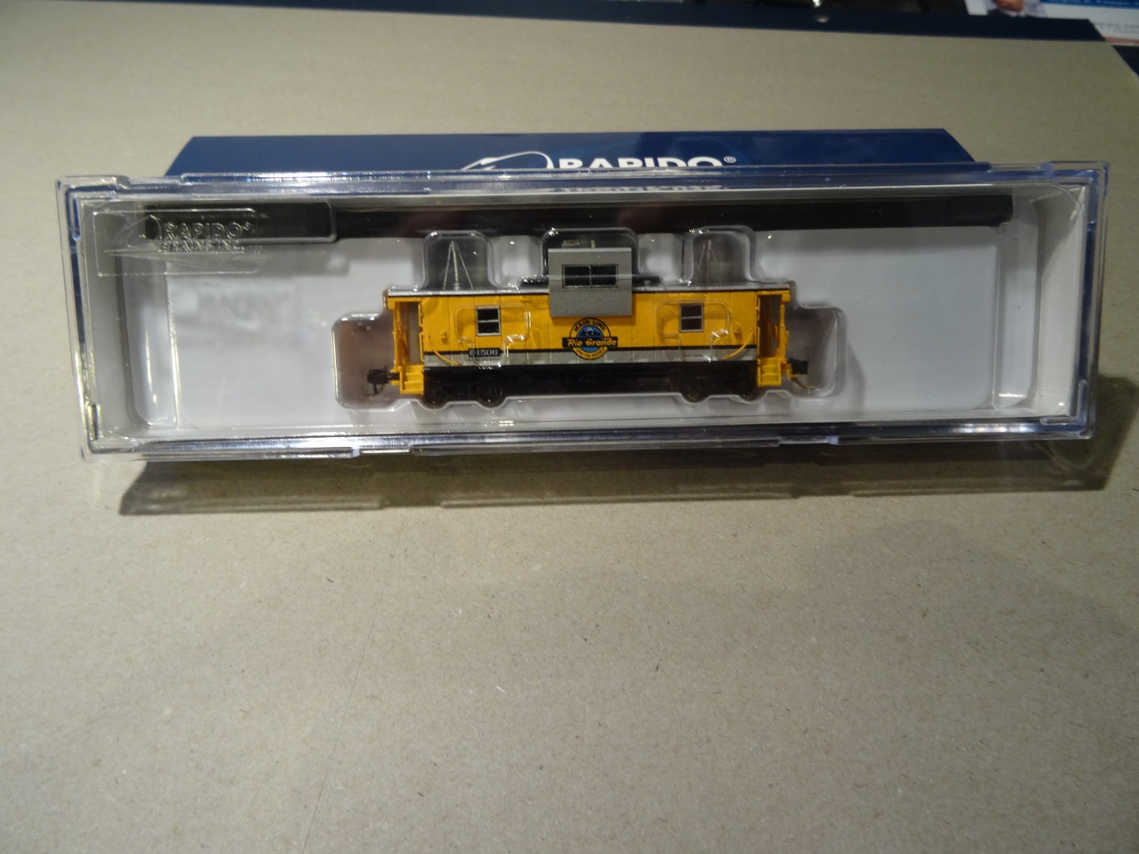 RAPIDO trains Inc. #510036 Wide- Vision Caboose Rio Grand #01506, N scale