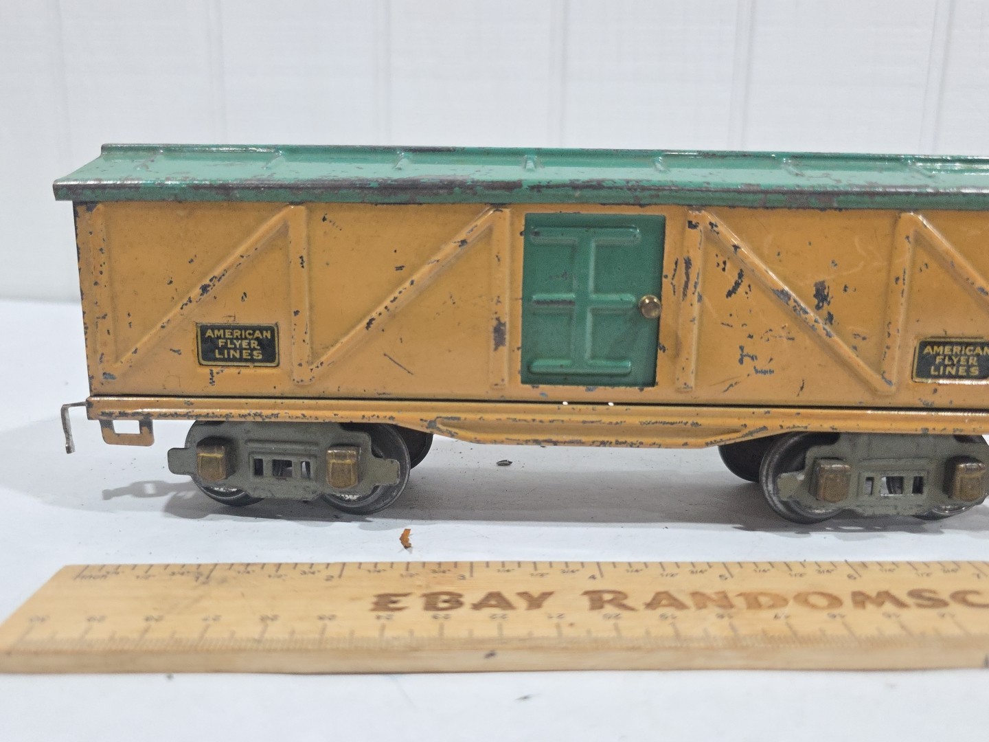 As Is American Flyer 3208 Prewar O Gauge Tin Boxcar