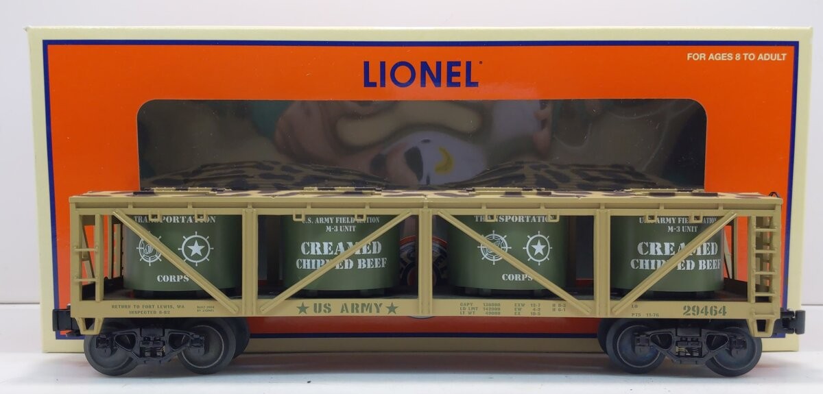 Lionel 6-29464 O Gauge U.S. Army Vat Car #29464 LN/Box