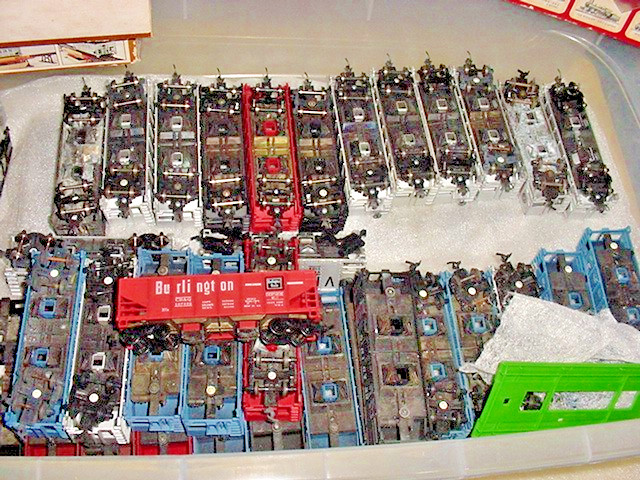 Tyco New. Unloading Hopper Car, various rd names cars pictured are available.