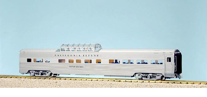USA Trains R31018 California Zephyr Vista Dome #3 – Extruded Aluminium, G Scale