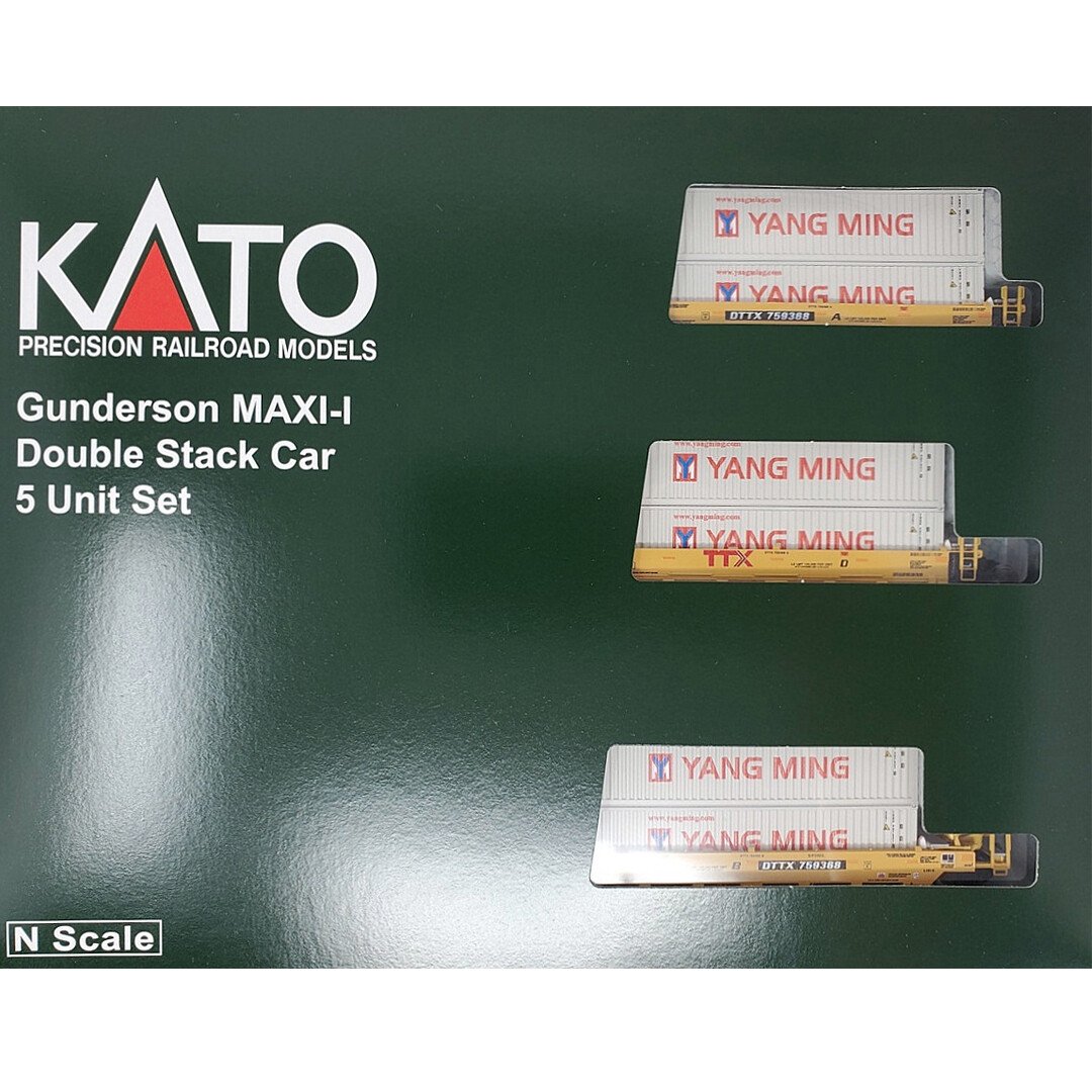 Kato 106-6213 Gunderson MAXI-I 5 Unit Double Stack Car TTX (DTTX) 759368 N Scale