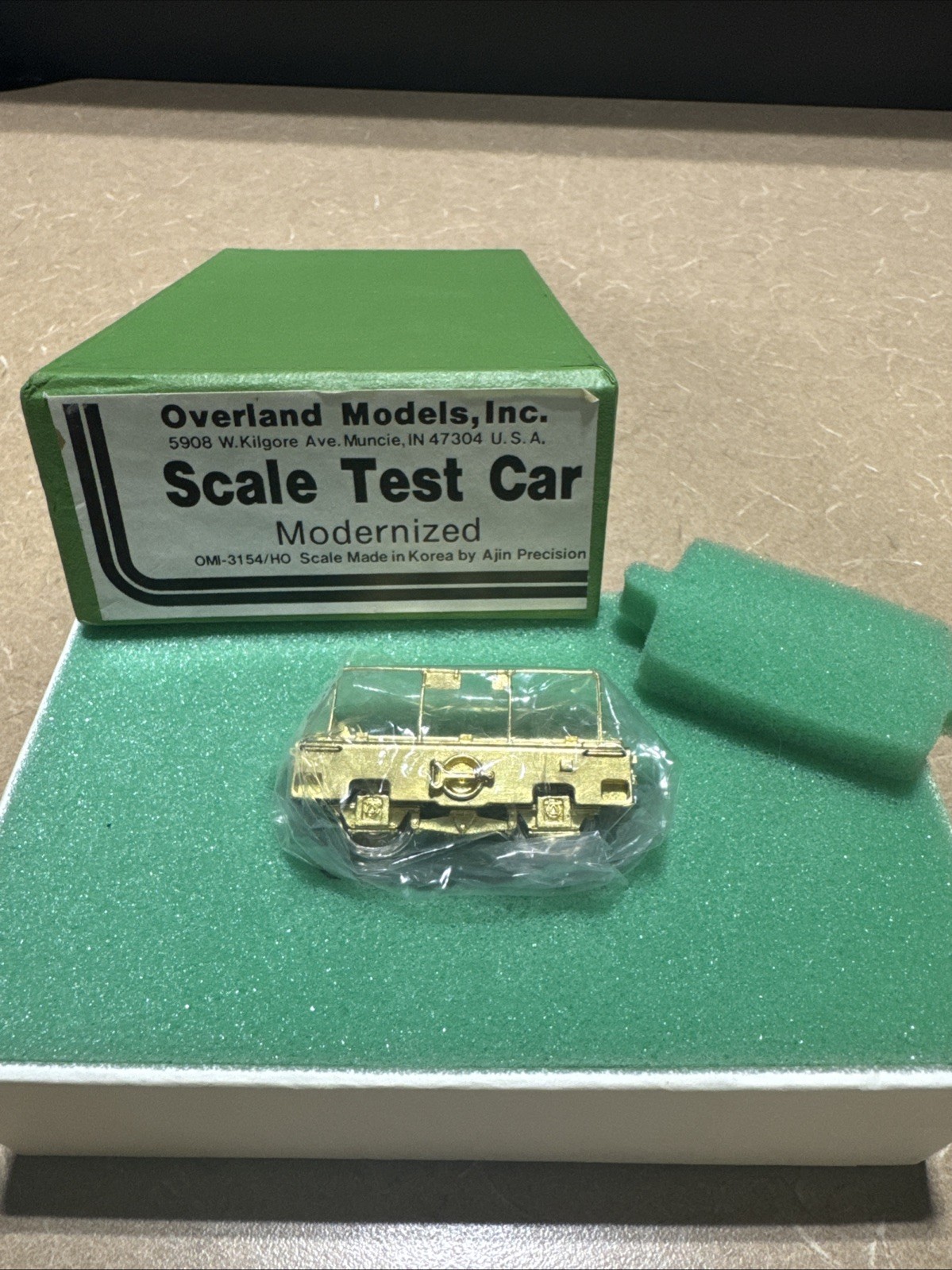 OMI-3154 HO Brass Scale Test Car – Modernized Version – Unpainted – NIB