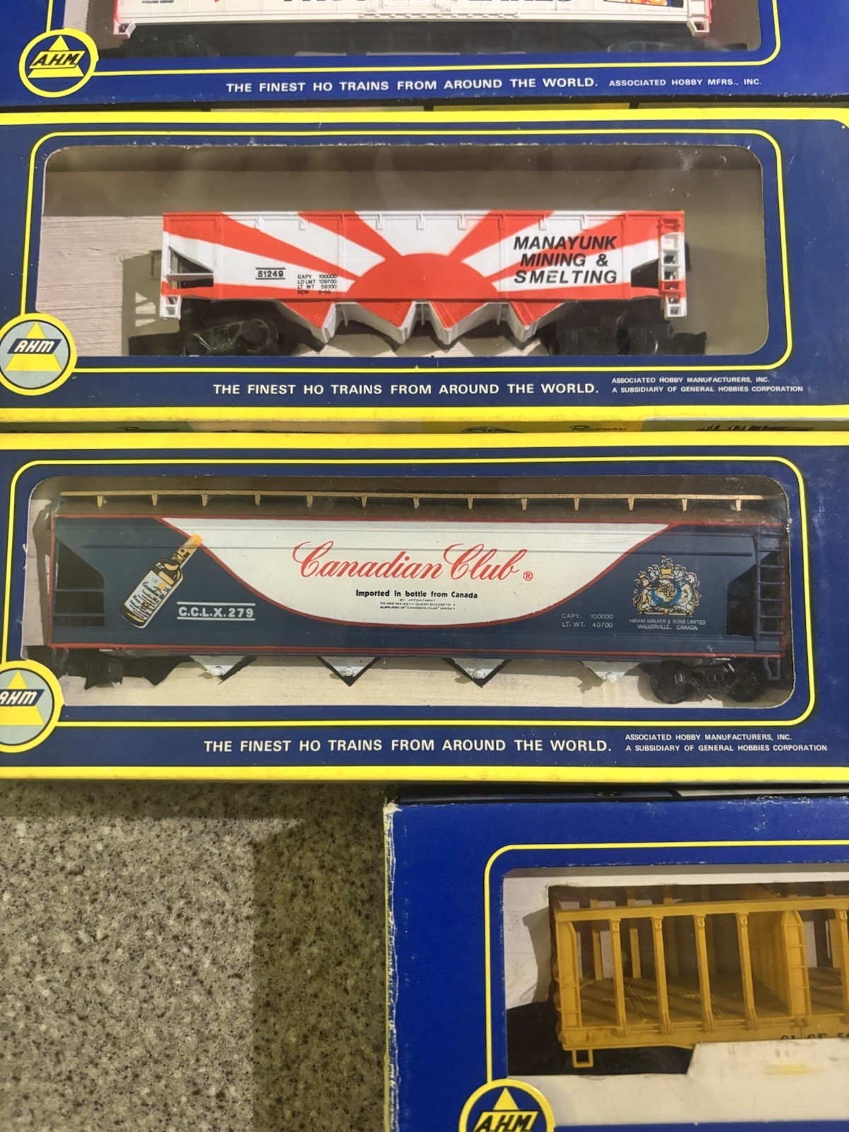 Vtg Lot Of 11 AHM HO Scale Freight Cars/Rivorossi Multiple RR SeeDescription NIB