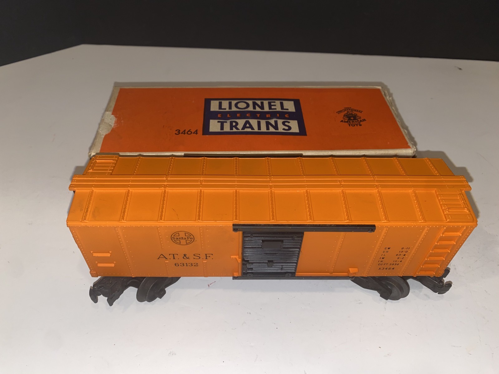 LIONEL 3464 SANTA FE OPERATING BOX CAR NOS NIB UNRUN MINT BOX PAPERWORK INSPECT