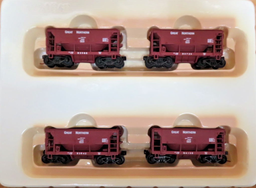 Walthers Ho 932-4402, Ore Car 4-Pack, Great Northern