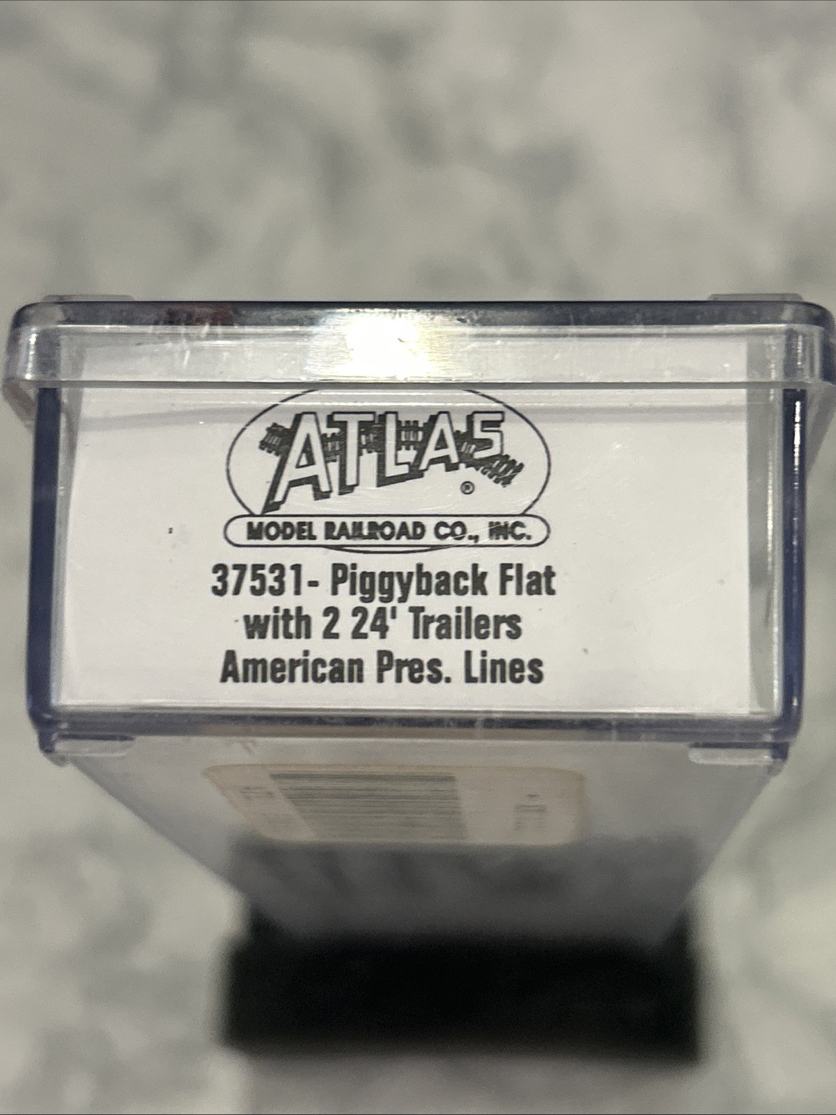 Atlas 37531 American President Piggyback Flat W/ Two 24′ Trailers – Original Box
