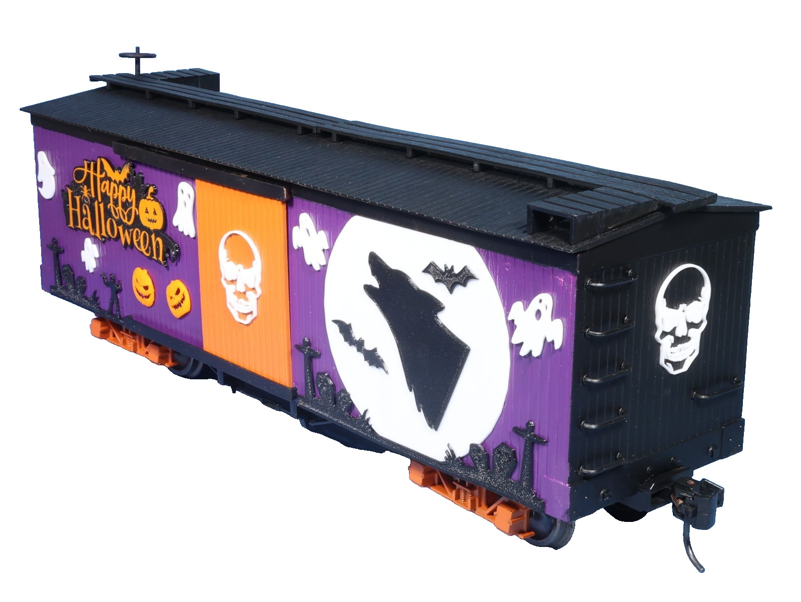 Custom G Scale Spooky Express Halloween Boxcar