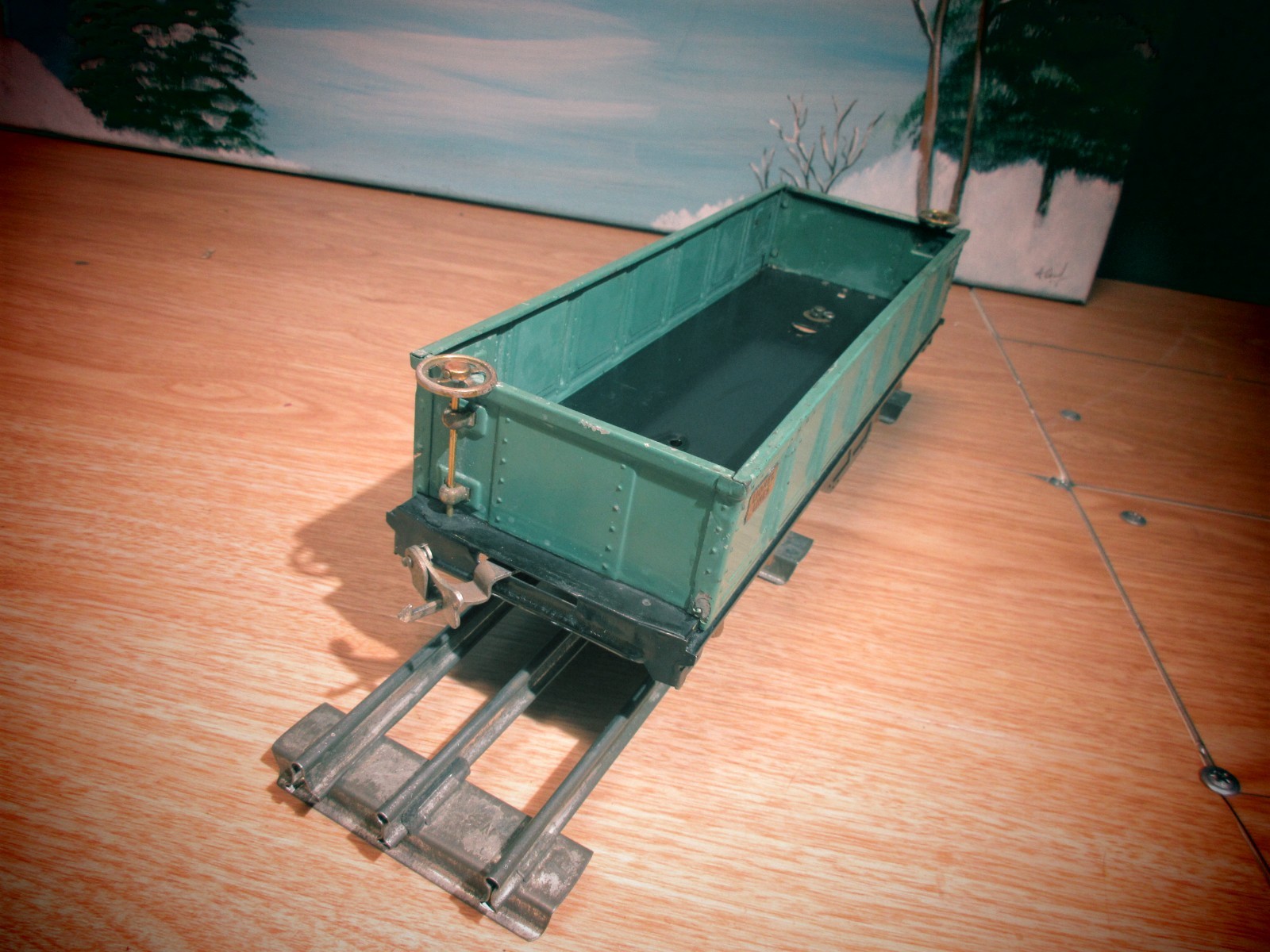 Lionel Lines Train No. 512 Green Gondola Car Standard Gauge Train Car