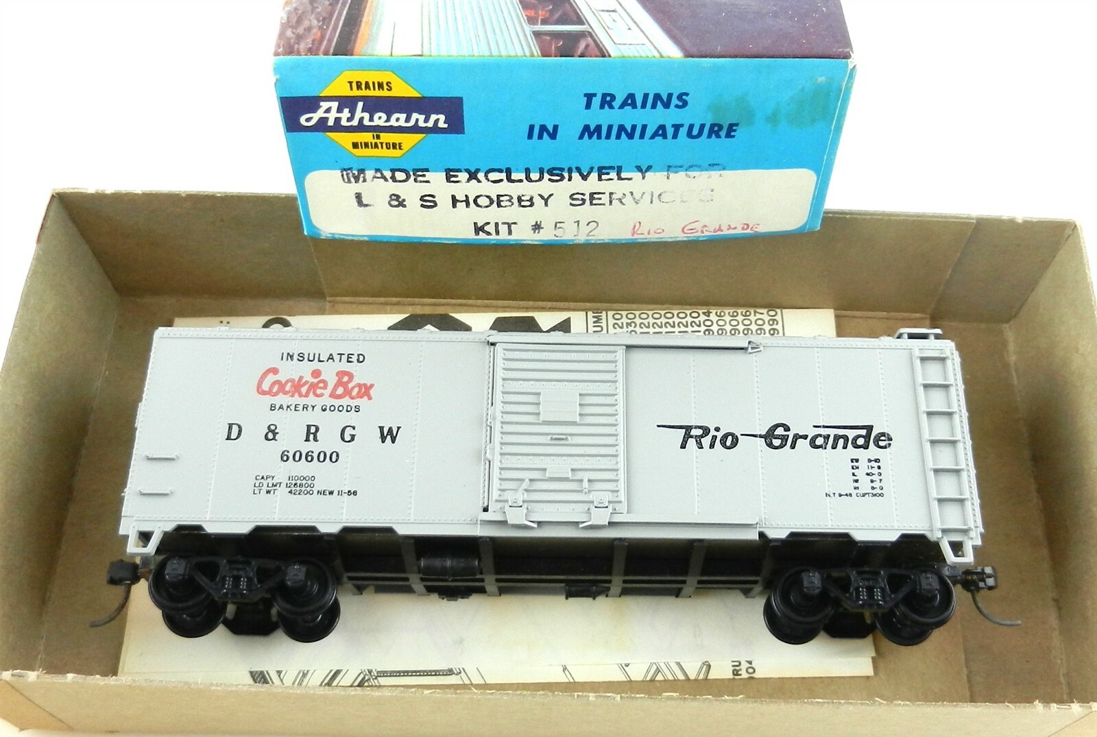 Athearn L&S Hobby HO #512 D&RGW Rio Grande BOX CAR – Very Nice ~ T100