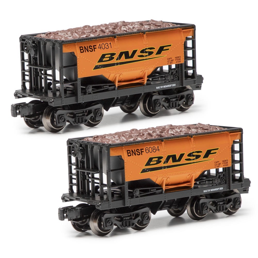 2-Piece O Gauge BNSF Ore Cars (Orange)