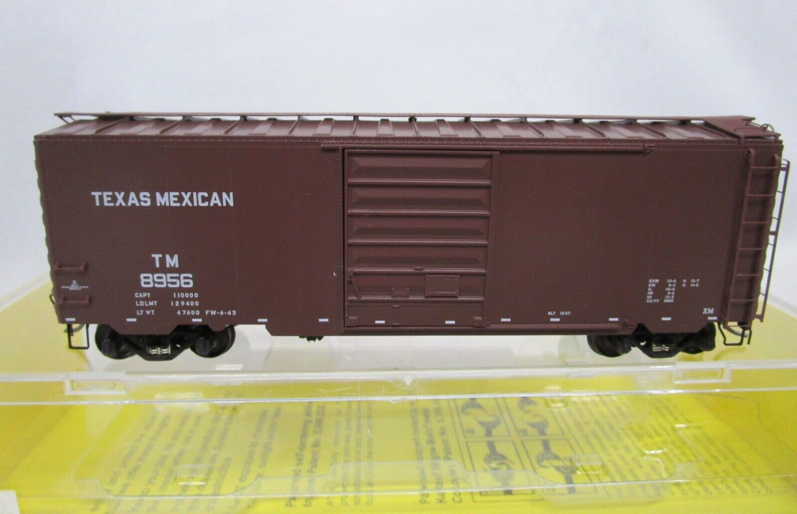 Kadee HO Scale TM Texas Mexican 40′ PS1 Box Car #8956 8′ Door LN OB 5201