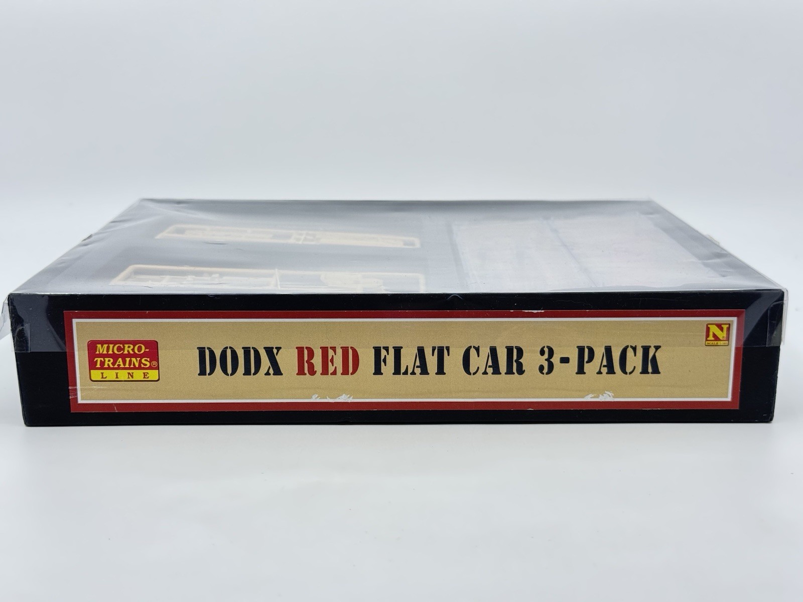 N Scale Micro Trains 99301620 DODX Red Flat Car (3-Pack) with Tanks