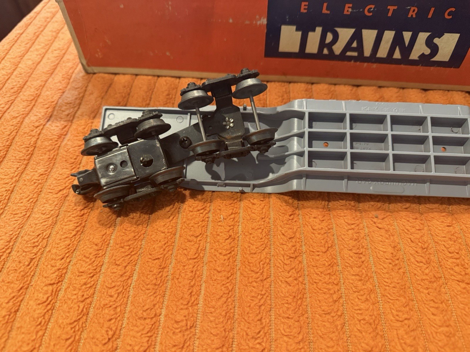 Lionel 6-6509 Depressed Center Diecast Machinery Car w/Girder Load 1981 /2/