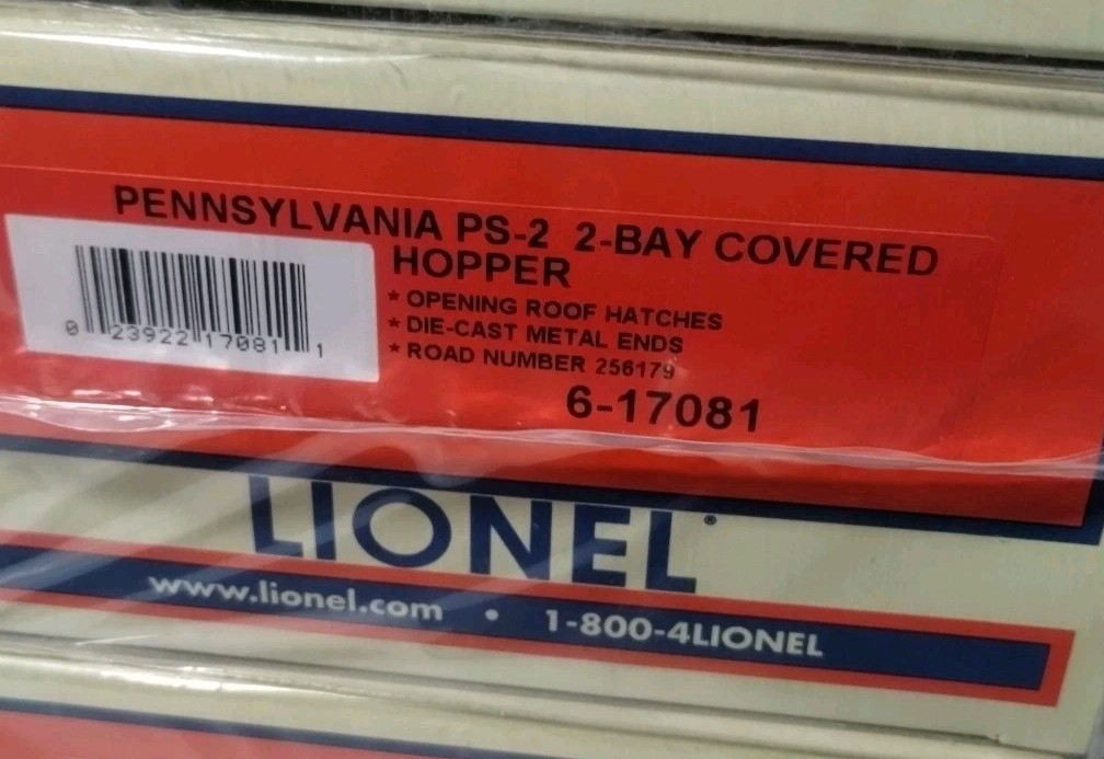 Lionel PS-2 2 BAY COVERED HOPPER CARS PENNSYLVANIA RR 3 PACK 6-11881 23922118813