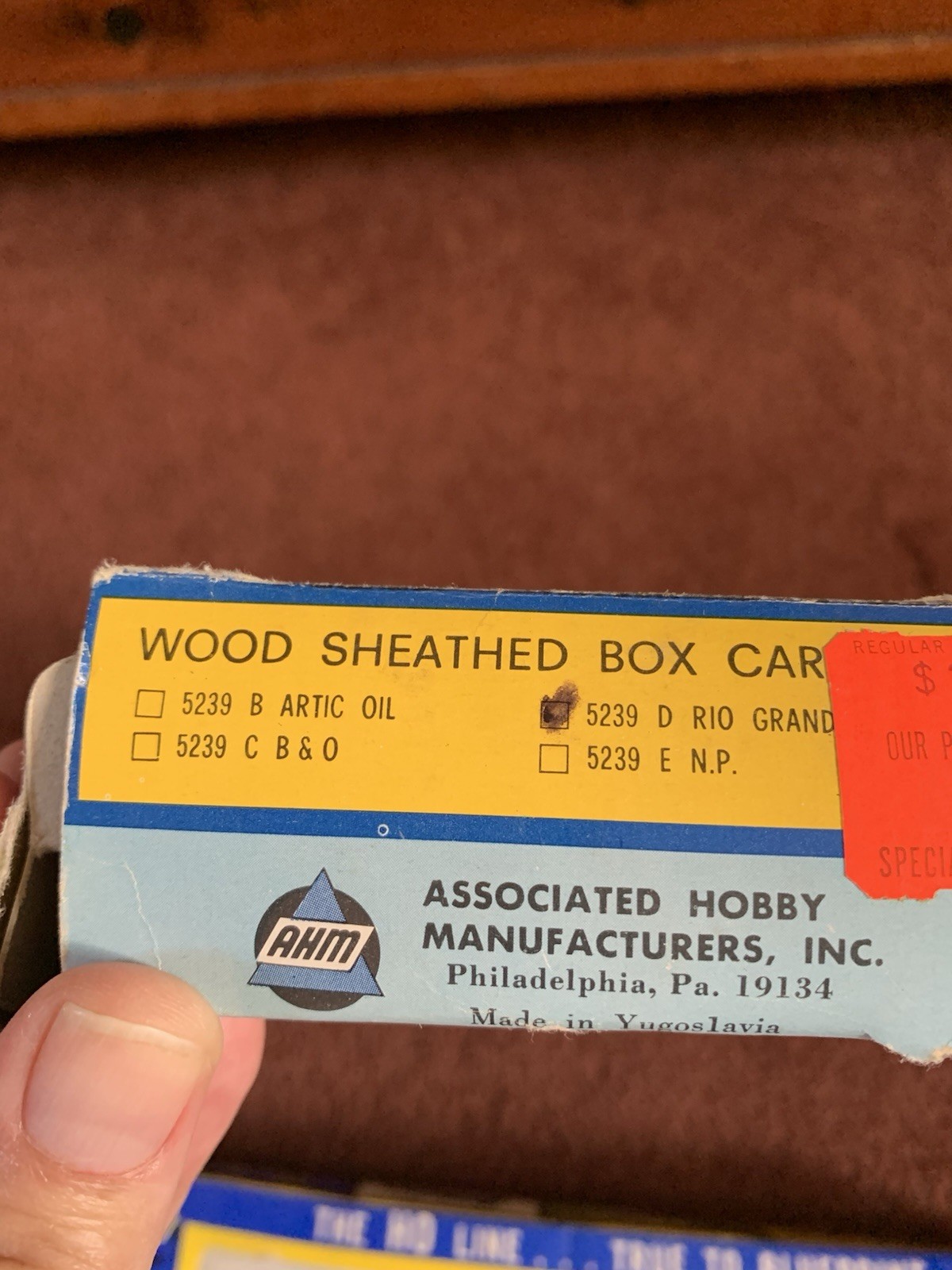HO SCALE lot of 3 Cars AHM model Trains Railroad in Original Boxes