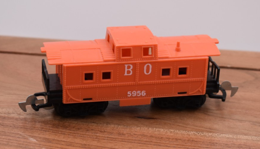 Vintage B & O Orange Passenger Caboose Train Car Made in Japan 4.25