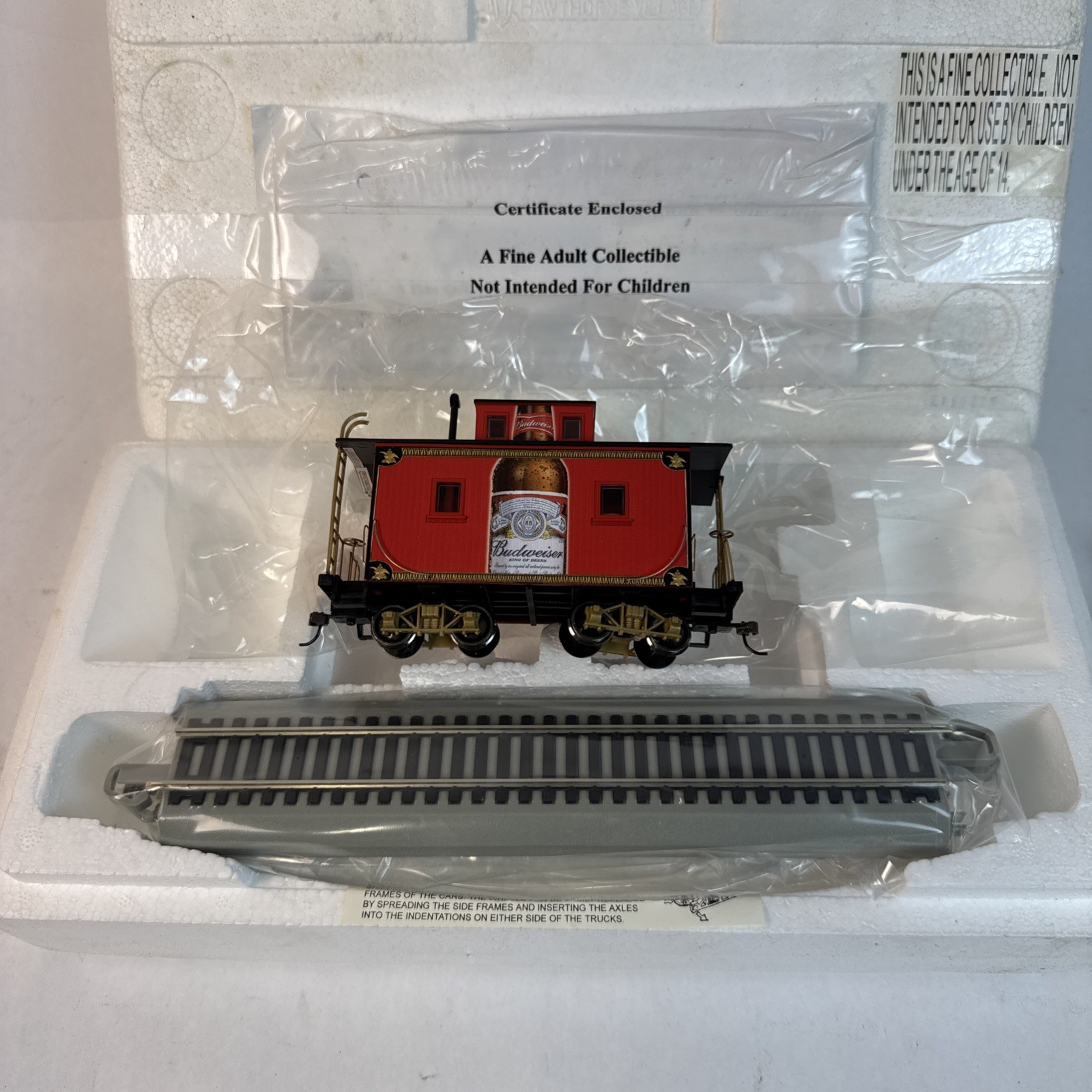 Hawthorne Village Budweiser Holiday Express Train Box Car (certificate)