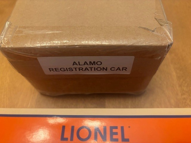 Lionel LCCA 6-72511 “Remember the Alamo” Registration ‘Mint’ Car NIB