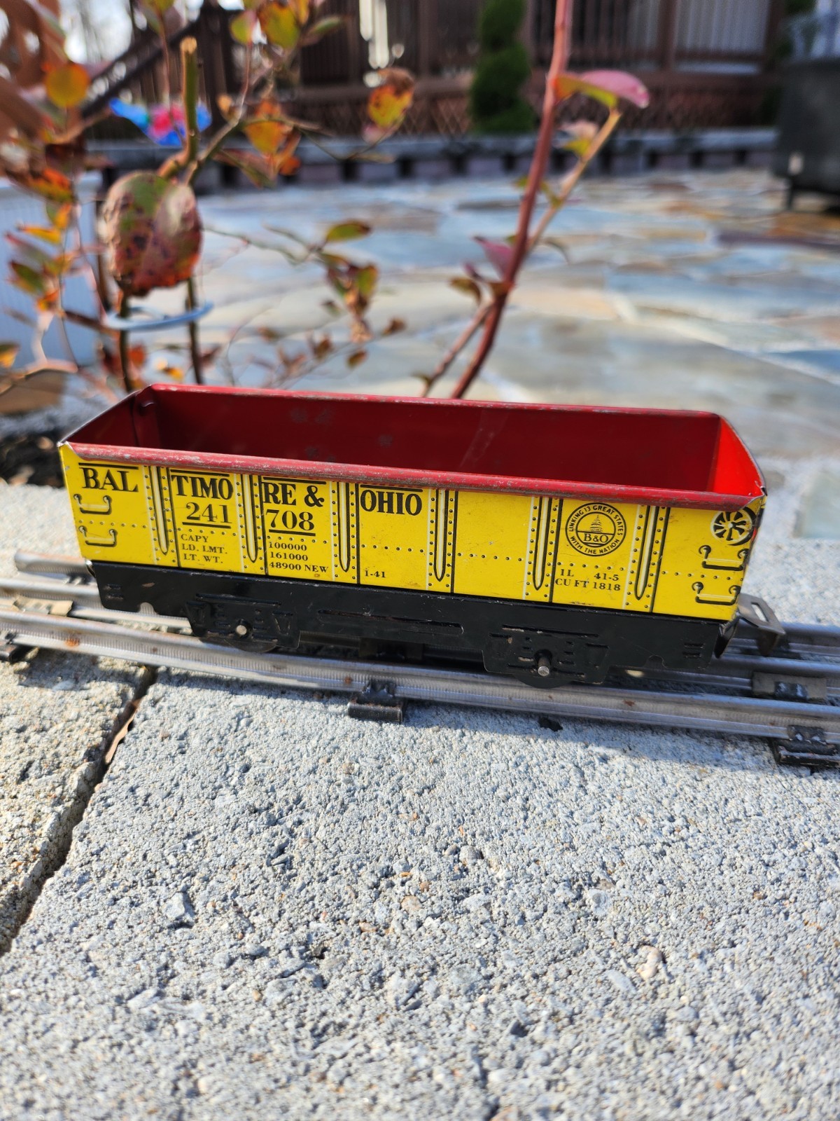 Marx O-Gauge Pressed Steel Tin Litho O-SCALE 2-Rail B&O 241708 GONDOLA