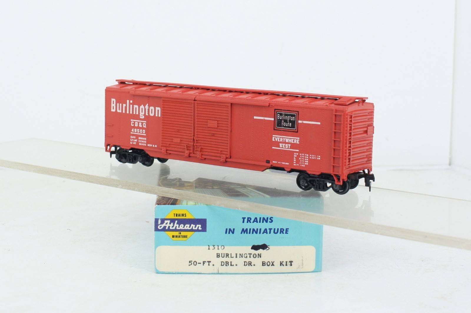 HO Athearn 1310 Burlington 50’ Double Door Box Car CB&Q 48500