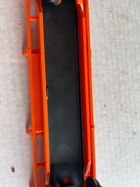 LIONEL POSTWAR 6362 – O Gauge – Orange – RAIL TRUCK CAR #636255 – with Box!