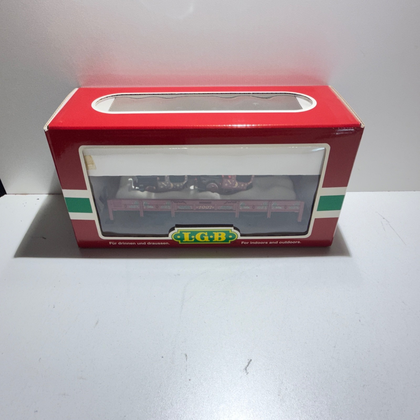 LGB #42100 G Scale 1997 Christmas Gondola W/ 4 Mini Trains Boxed With Sleeve